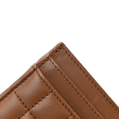 Saint Laurent Lambskin Quilted Cassandre Credit Card Case Fox 10 of 11