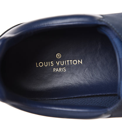 Louis Vuitton Rubber Mesh Suede Damier Fastlane Low Sneakers 8 Blue 7 of 7