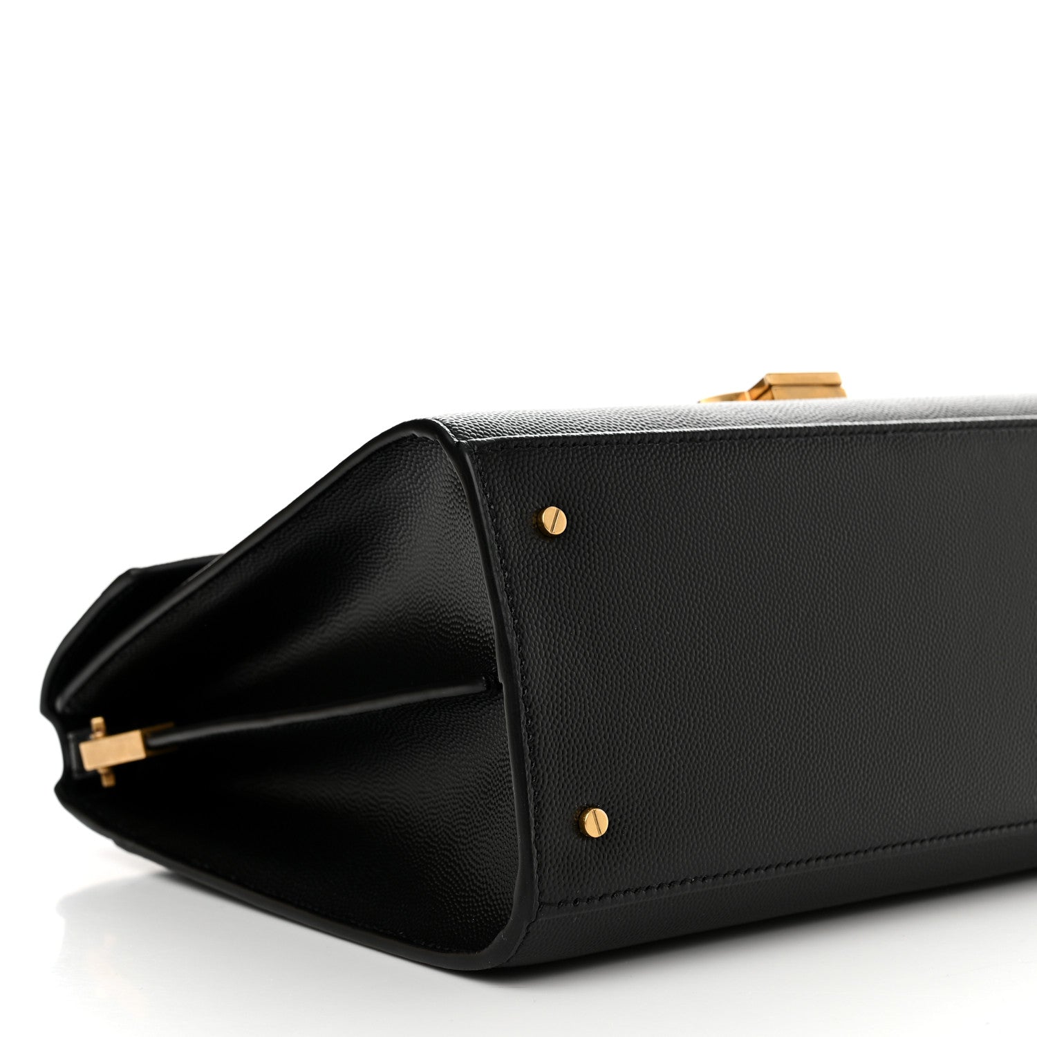 Saint Laurent Grain de Poudre Medium Classic Monogram Cassandra Top Handle Black 9 of 10