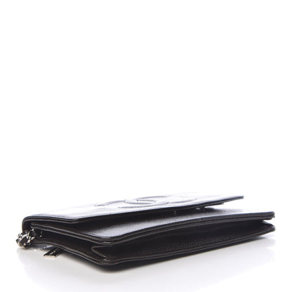 Chanel Caviar Timeless CC Wallet On Chain WOC Dark Brown 4 of 18