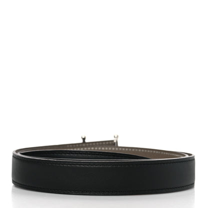 Hermes Epsom Swift 24mm Mors H Belt 95 38 Etoupe Black 3 of 7