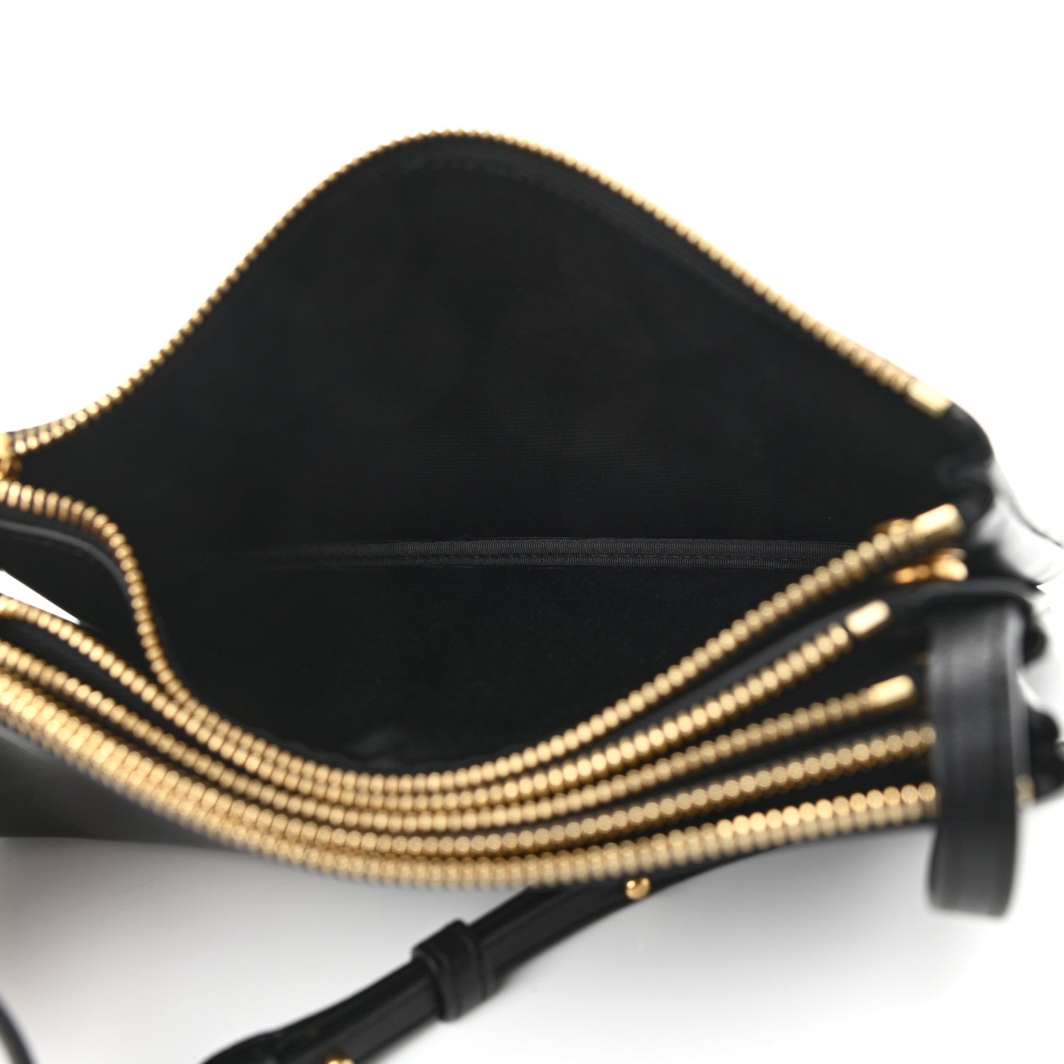Celine Lambskin Small Trio Crossbody Bag Black 7 of 10