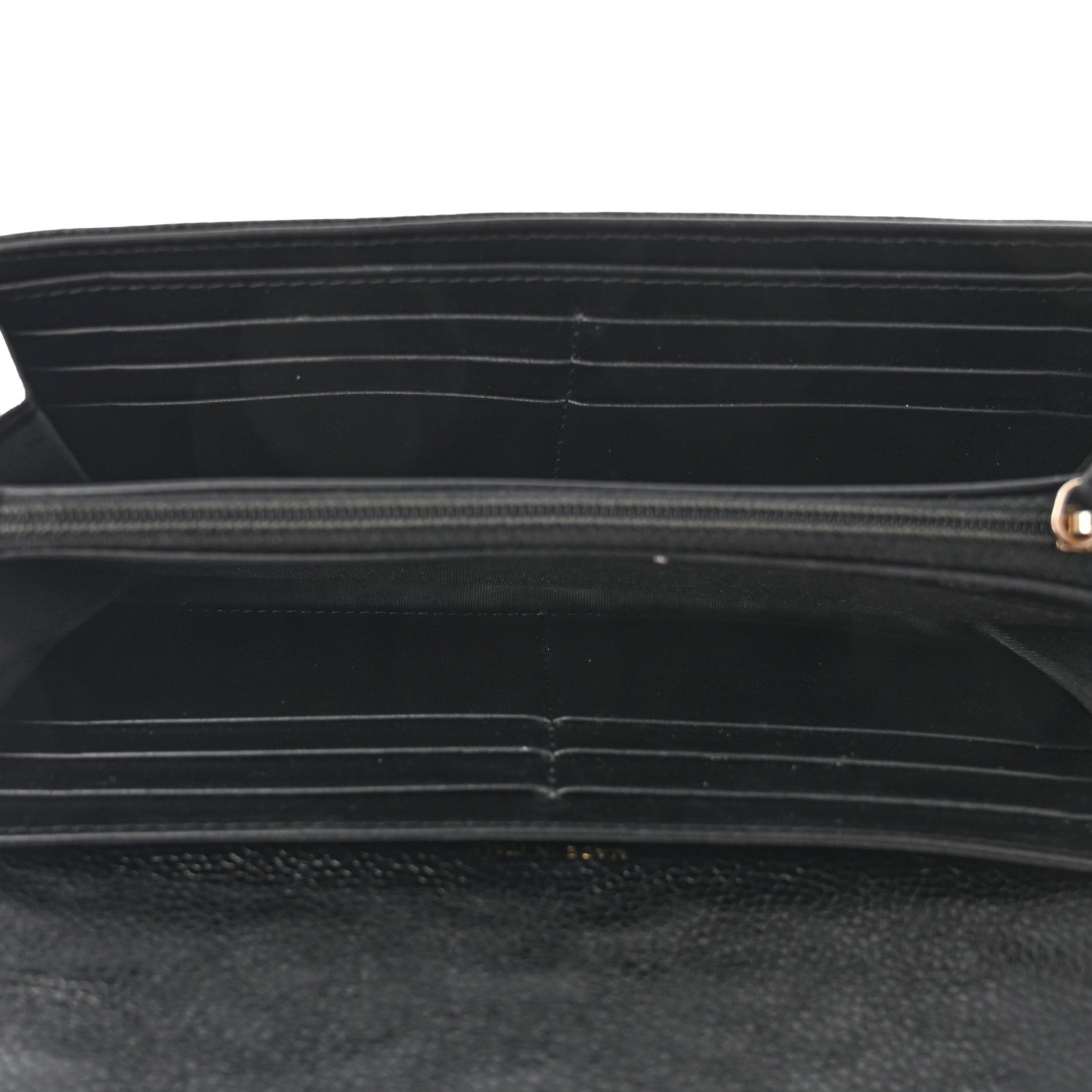 Chanel Caviar Camellia Embossed Flap Wallet Black 5 of 12