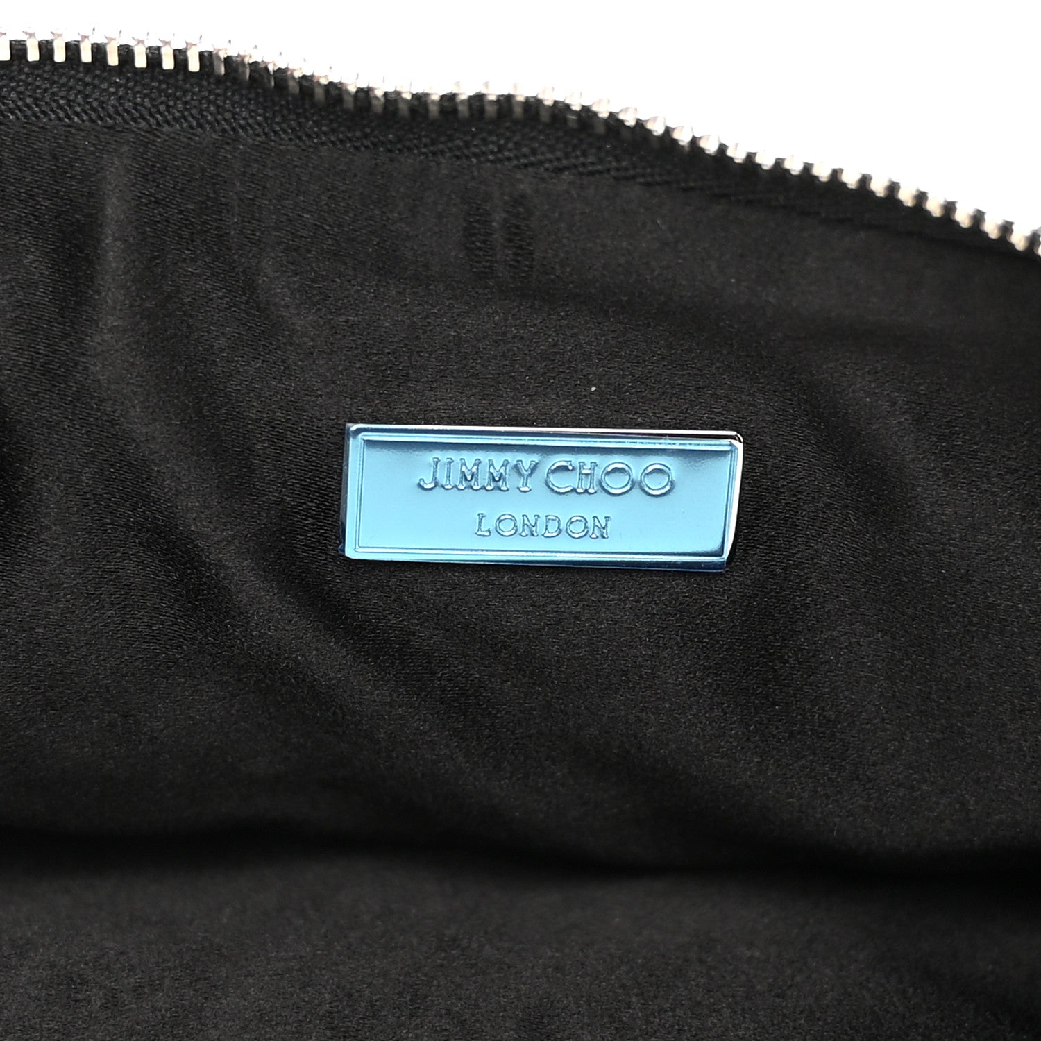 Jimmy Choo Silk Sequin Crystal Tassel Callie Clutch Black Silver Multicolor 6 of 11