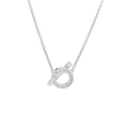 Hermes 18K White Gold Diamond Finesse Pendant Necklace 4 of 6