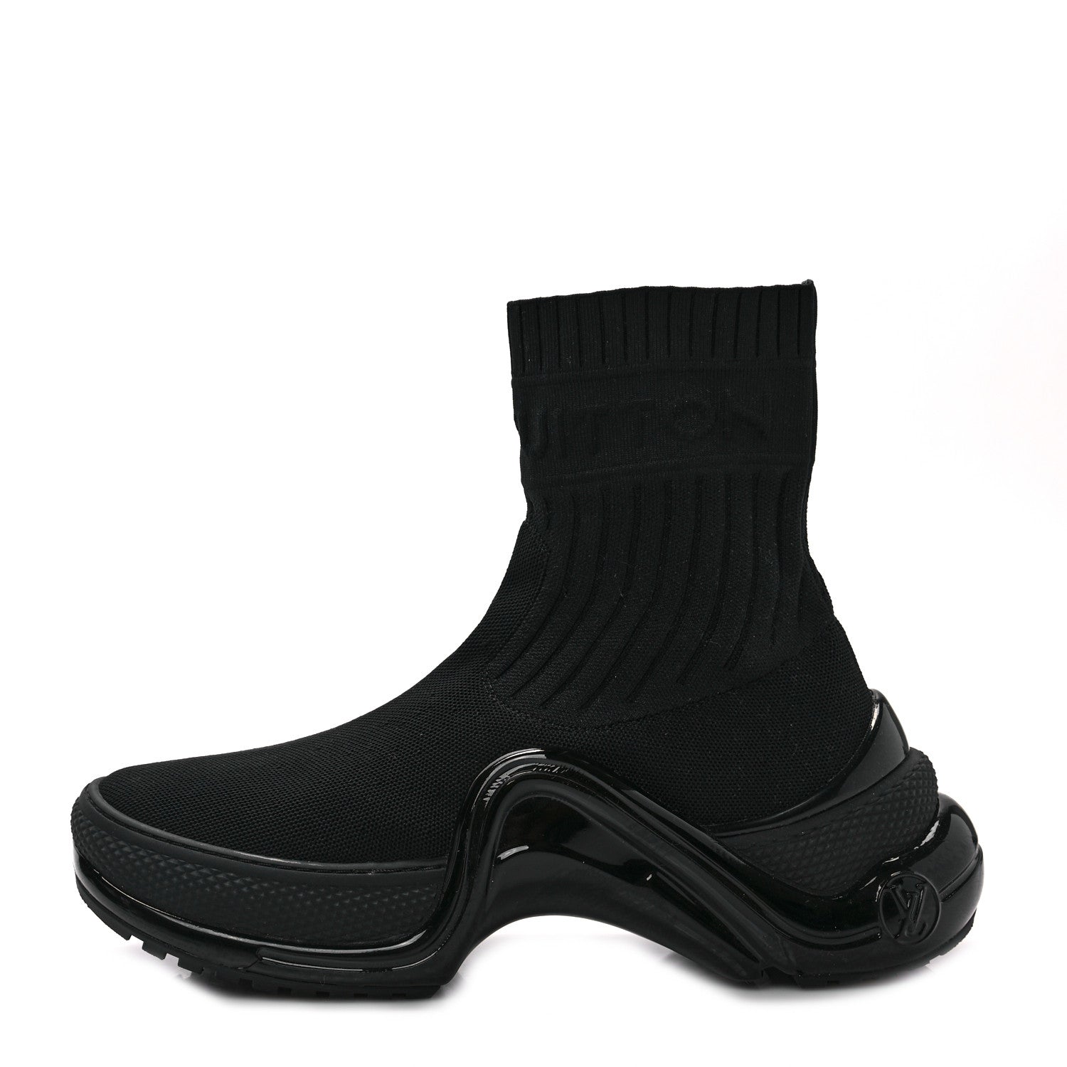 Louis Vuitton Stretch Textile Patent LV Archlight Sneaker Boots 38 Black 1 of 6