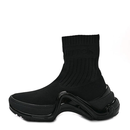 Louis Vuitton Stretch Textile Patent LV Archlight Sneaker Boots 38 Black 1 of 6