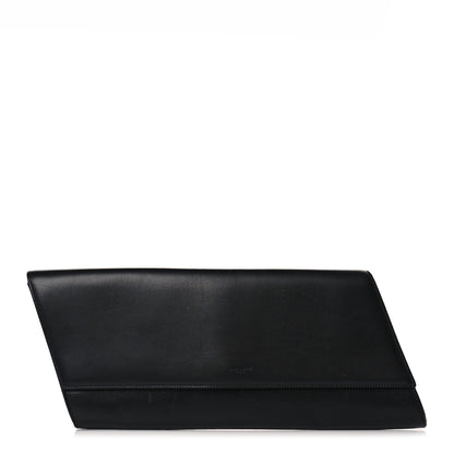 Saint Laurent Calfskin Diagonal Clutch Black 1 of 8