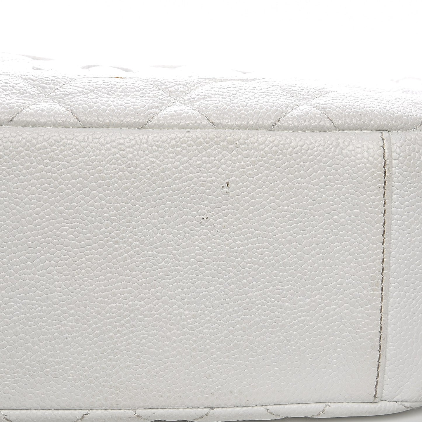 Caviar Quilted Hobo White