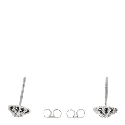 David Yurman Sterling Silver Diamond 10mm Petite Starburst Earrings 3 of 4