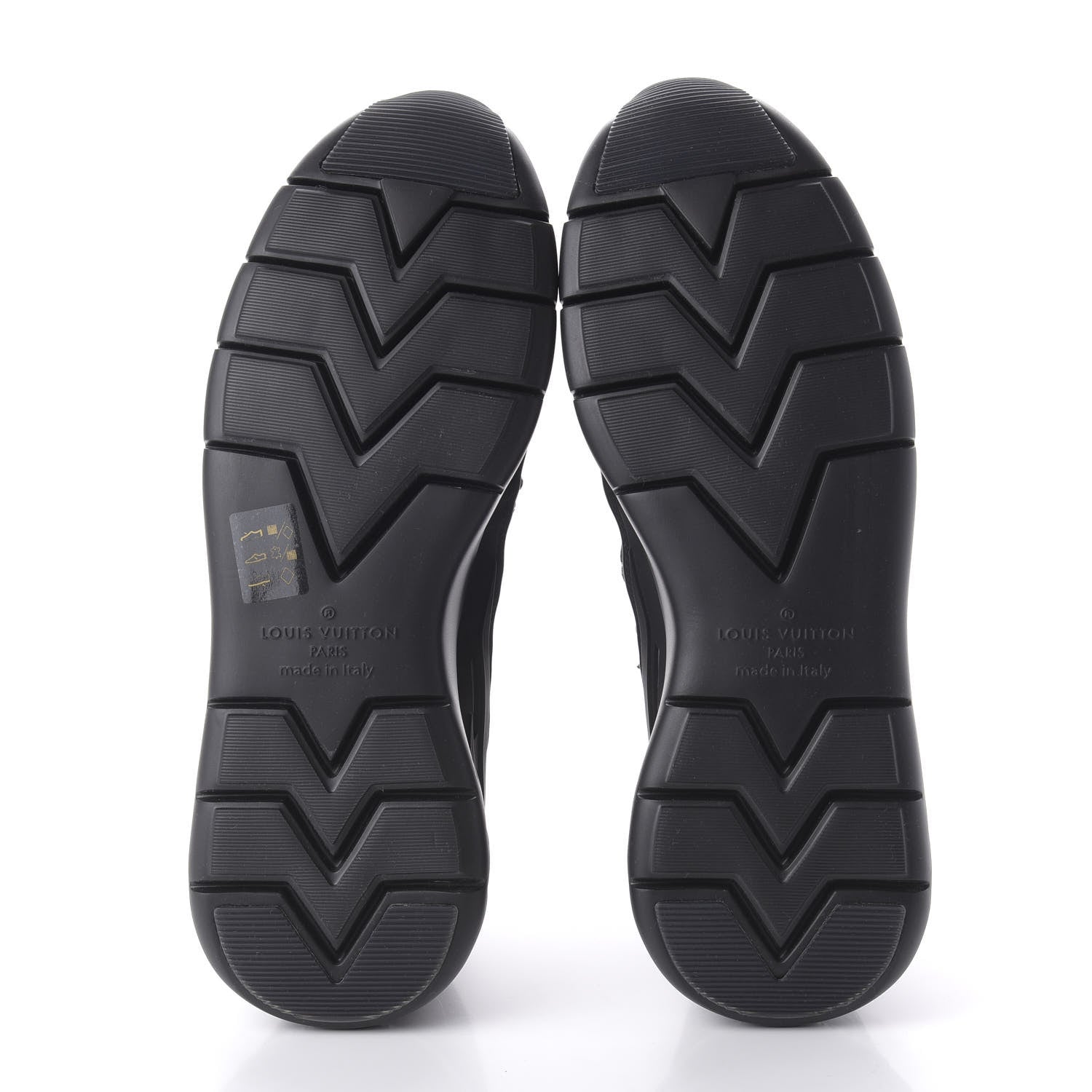 Louis Vuitton Neoprene Mesh Rubber Fastlane Low Sneakers 10 Black 5 of 8