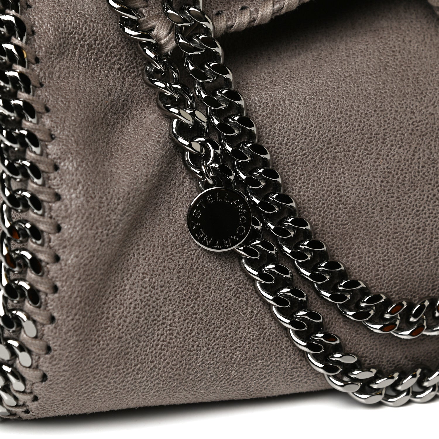 Stella McCartney Shaggy Deer Mini Falabella Fold Over Tote Ash Grey 12 of 13