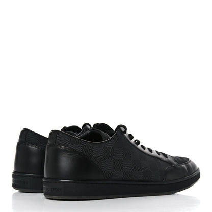 Louis Vuitton Calfskin Nylon Damier Offshore Sneakers 8 Black 4 of 13