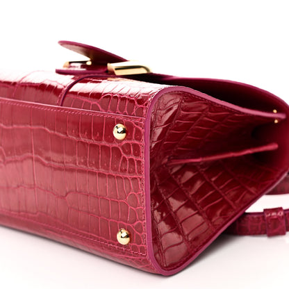 Delvaux Crocodile Mini Brillant Satchel Pink 9 of 9