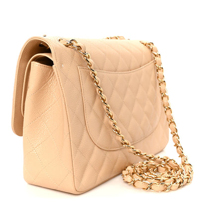 Chanel Caviar Quilted Jumbo Double Flap Beige Clair 3 of 12