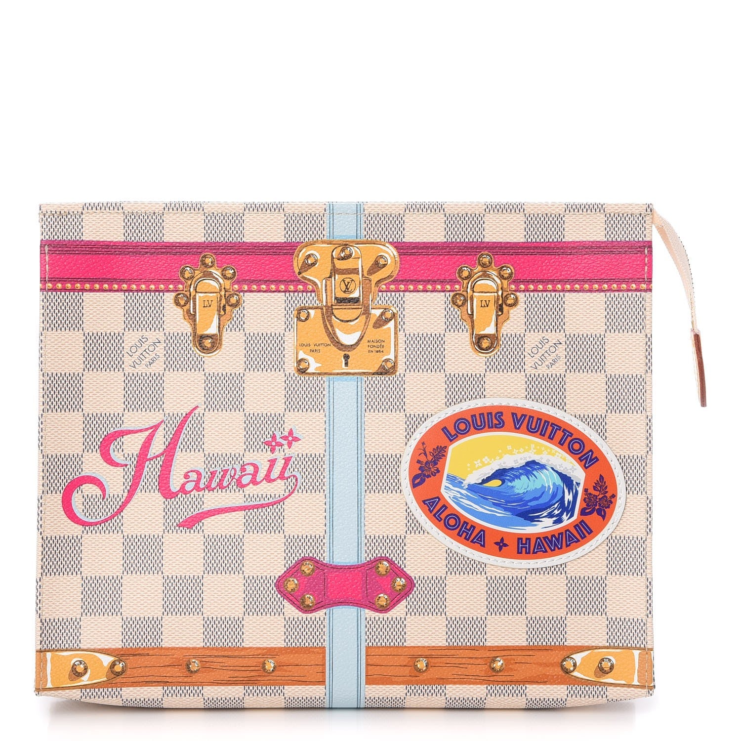 Louis Vuitton Damier Azur Summer Trunks Hawaii Toiletry Pouch 26 1 of 7