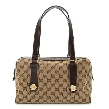 Gucci Monogram Small Charmy Boston Dark Brown 1 of 15