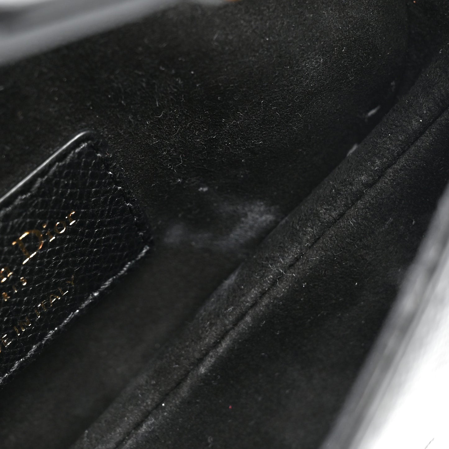 Grained Calfskin Mini Saddle Bag Black