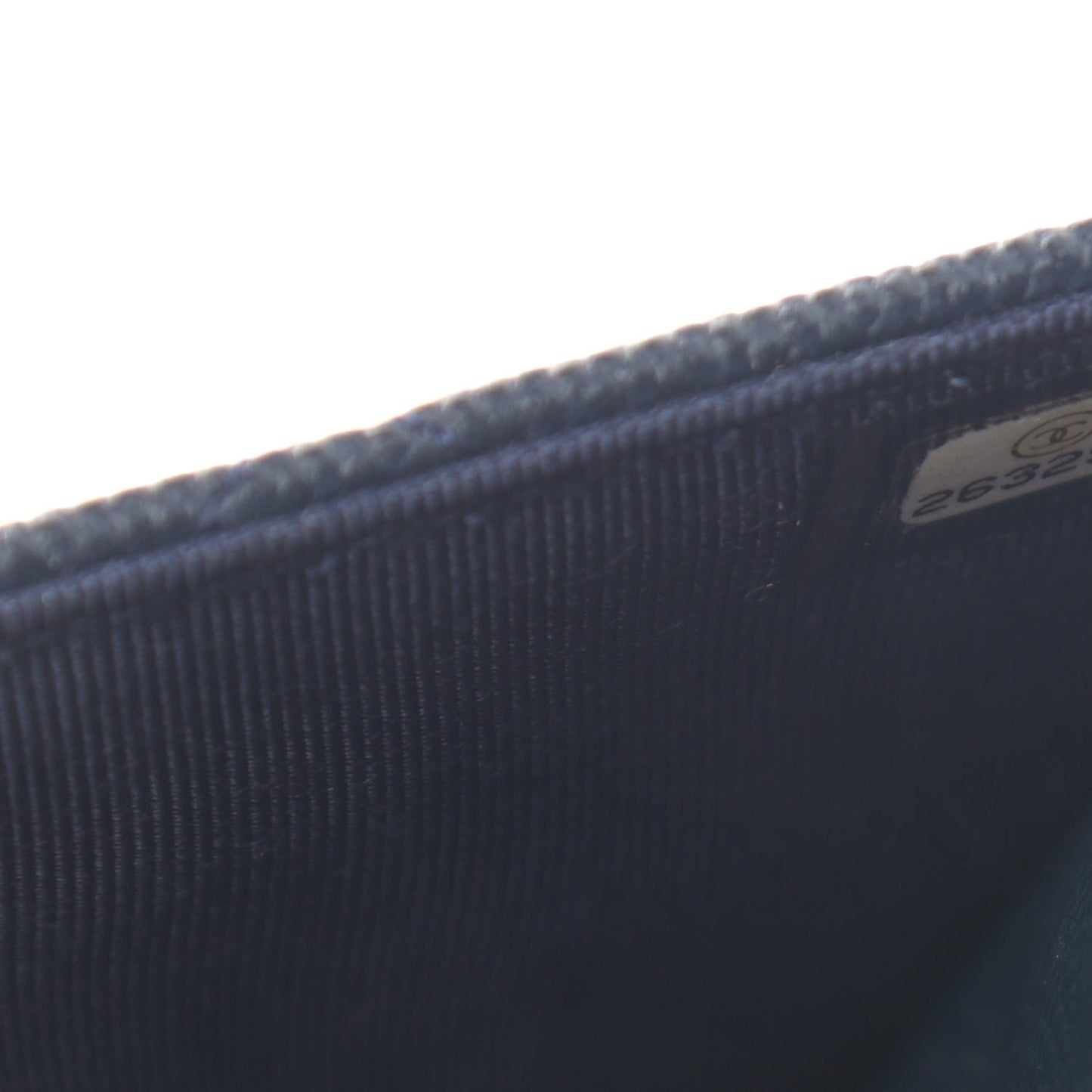 Caviar Quilted Wallet On Chain WOC Navy Blue