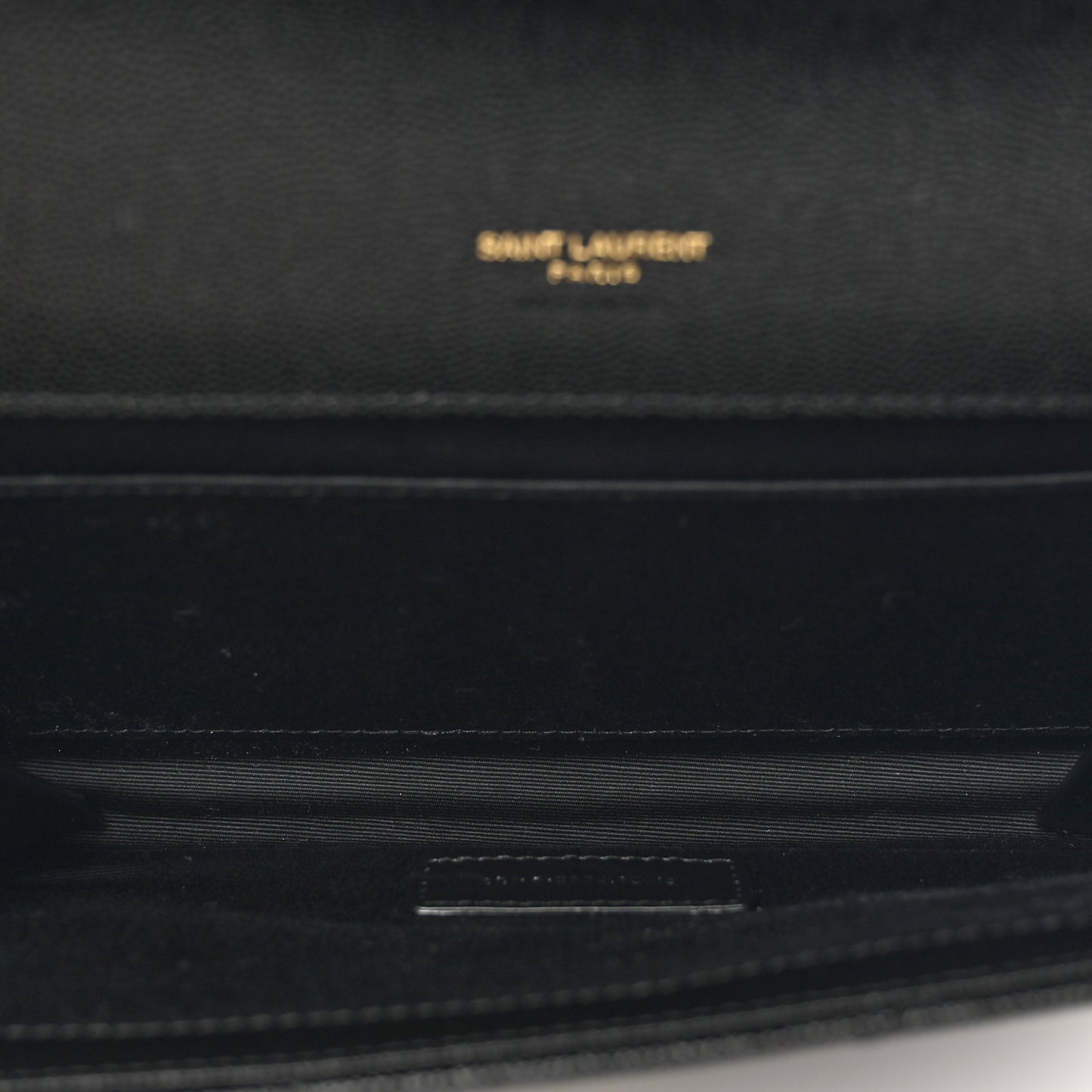 Grain De Poudre Matelasse Chevron Monogram Envelope Clutch Black