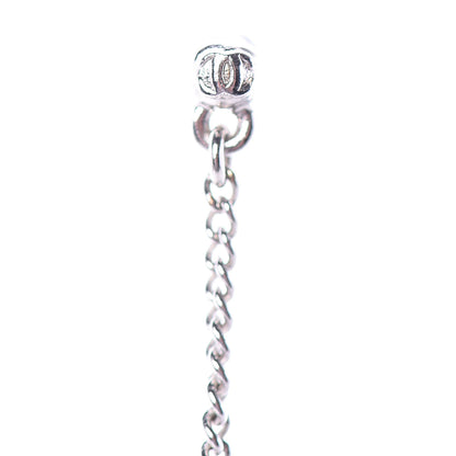 Chanel Baguette Crystal CC Drop Earrings Silver 3 of 4