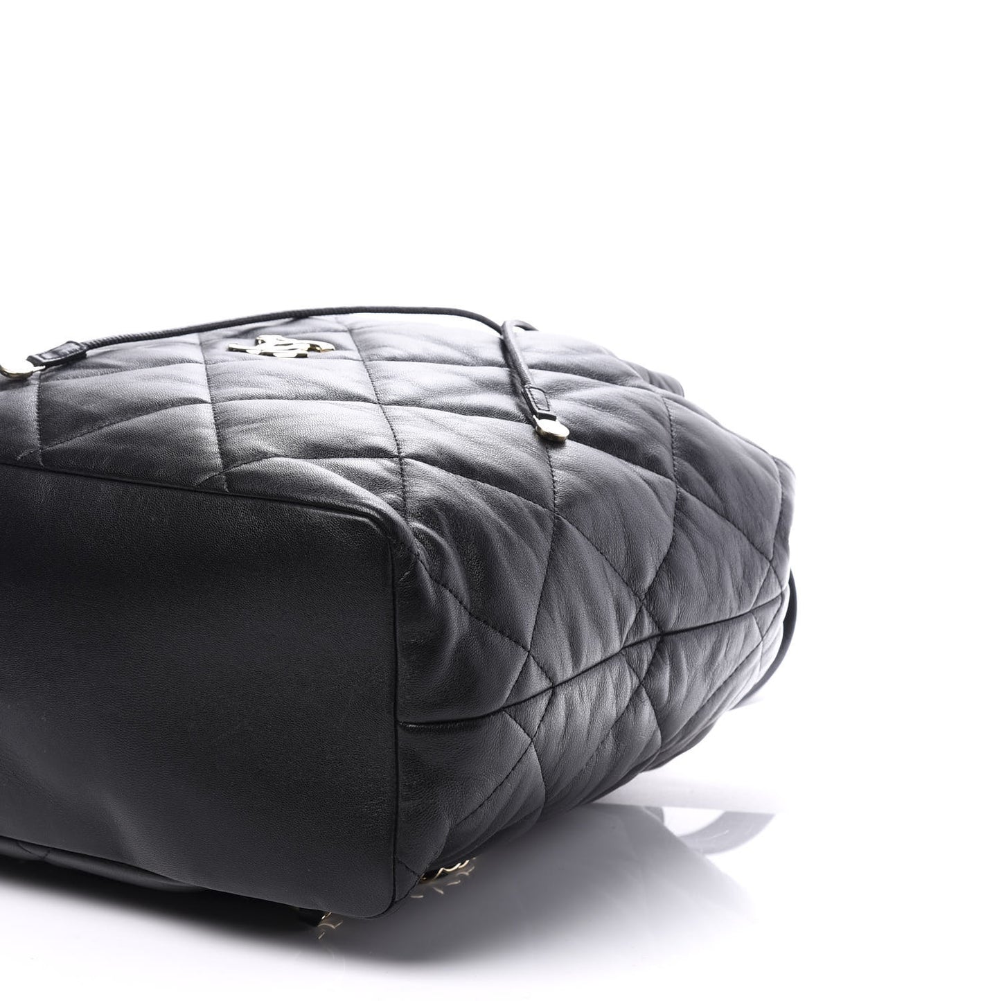 Lambskin Quilted Backpack Black