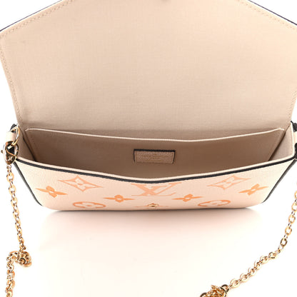 Louis Vuitton Empreinte Monogram Giant By The Pool Felicie Pochette Chain Wallet Cream Saffron 4 of 10