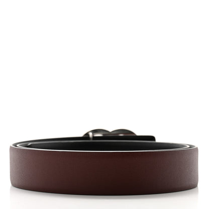 Chanel Calfskin CC Reversible Belt 85 34 Black Burgundy 3 of 8