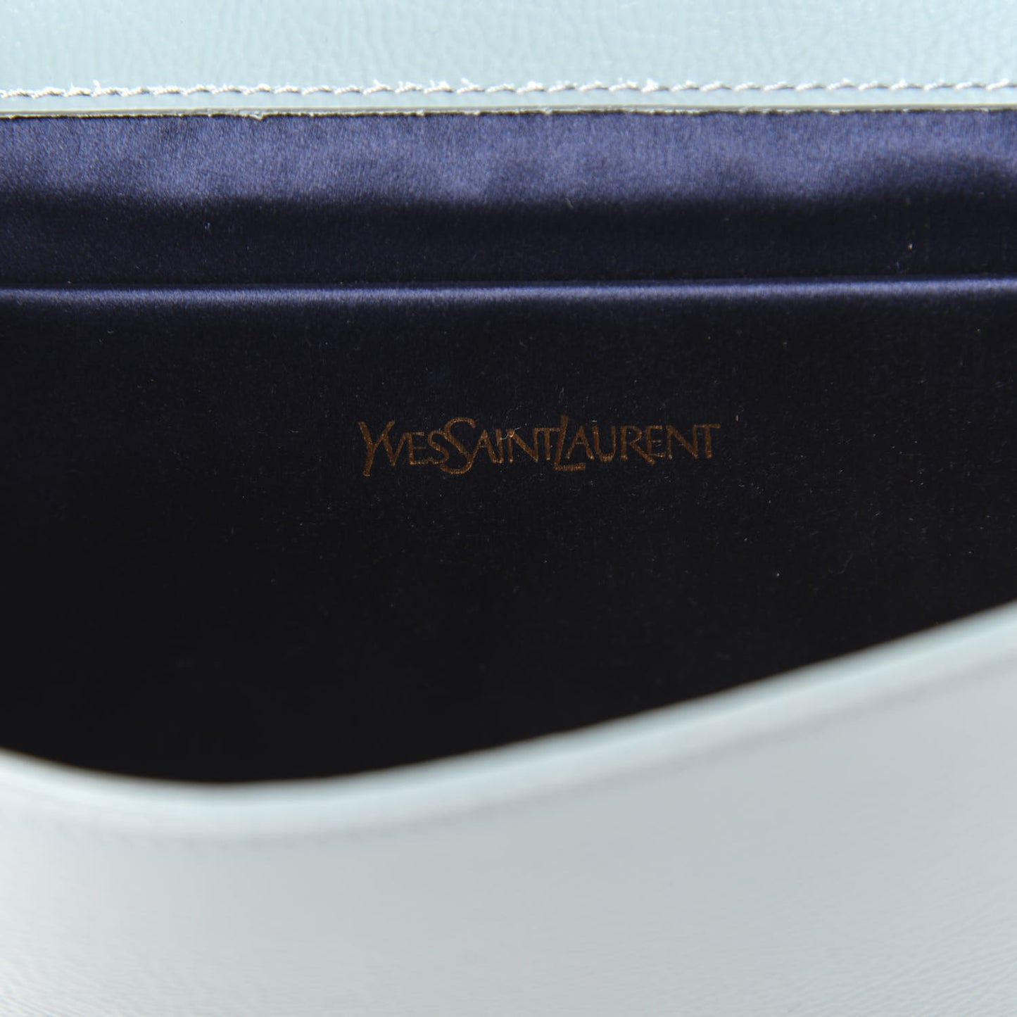 Textured Patent Large Belle De Jour Clutch Light Blue