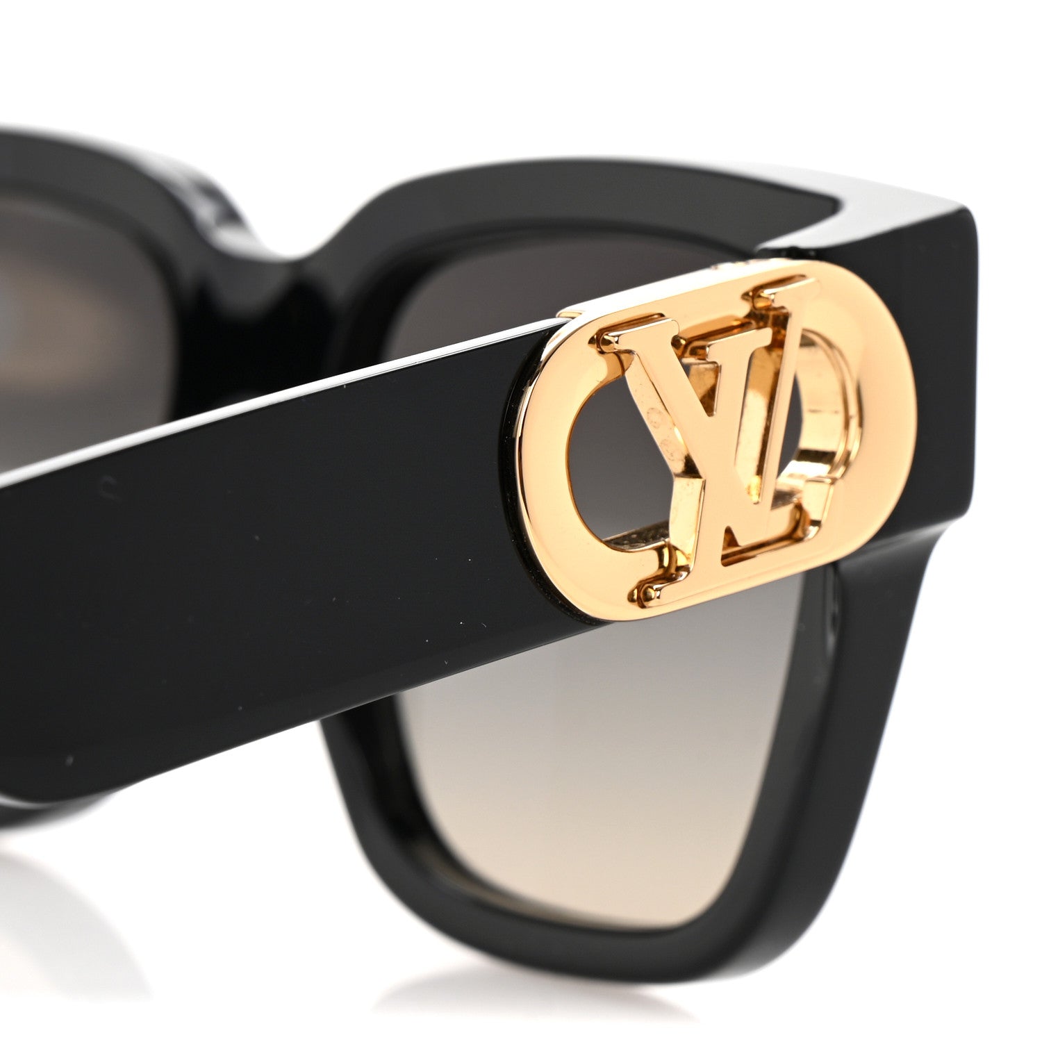 Louis Vuitton Acetate LV Link PM Square Sunglasses Z1566W Black