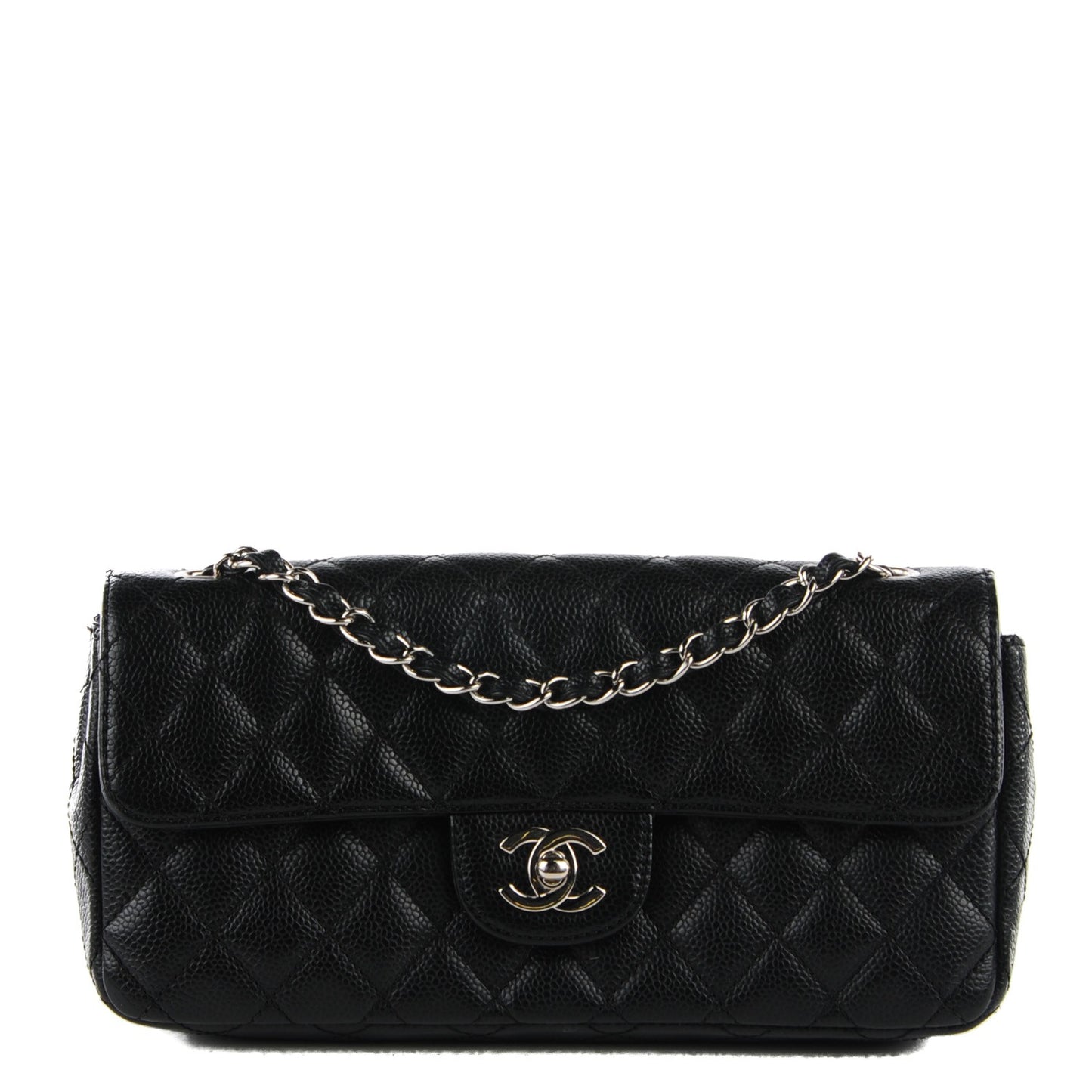 Caviar Quilted East West Flap Black