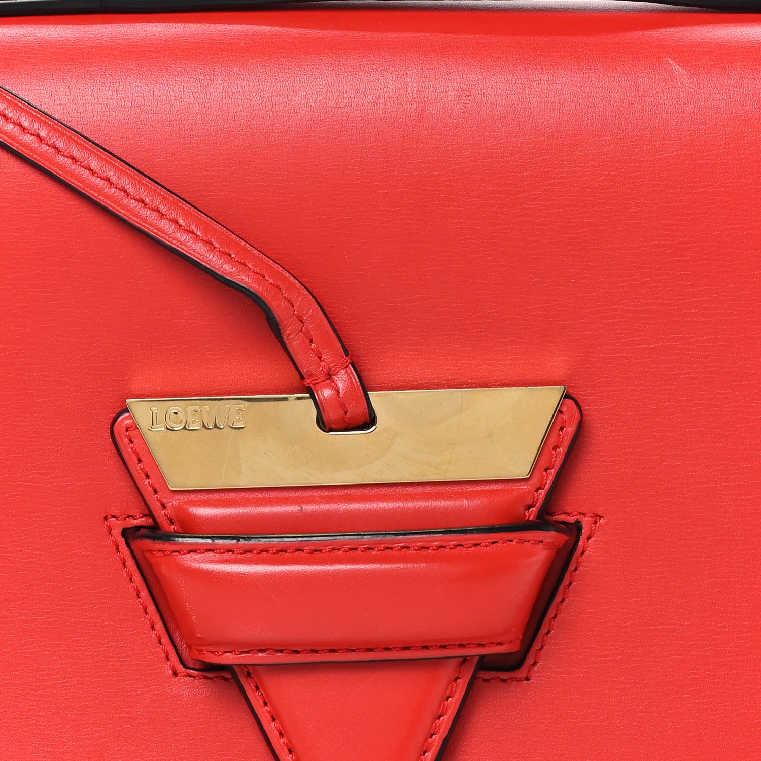 Loewe Calfskin Medium Barcelona Shoulder Bag Red 7 of 10