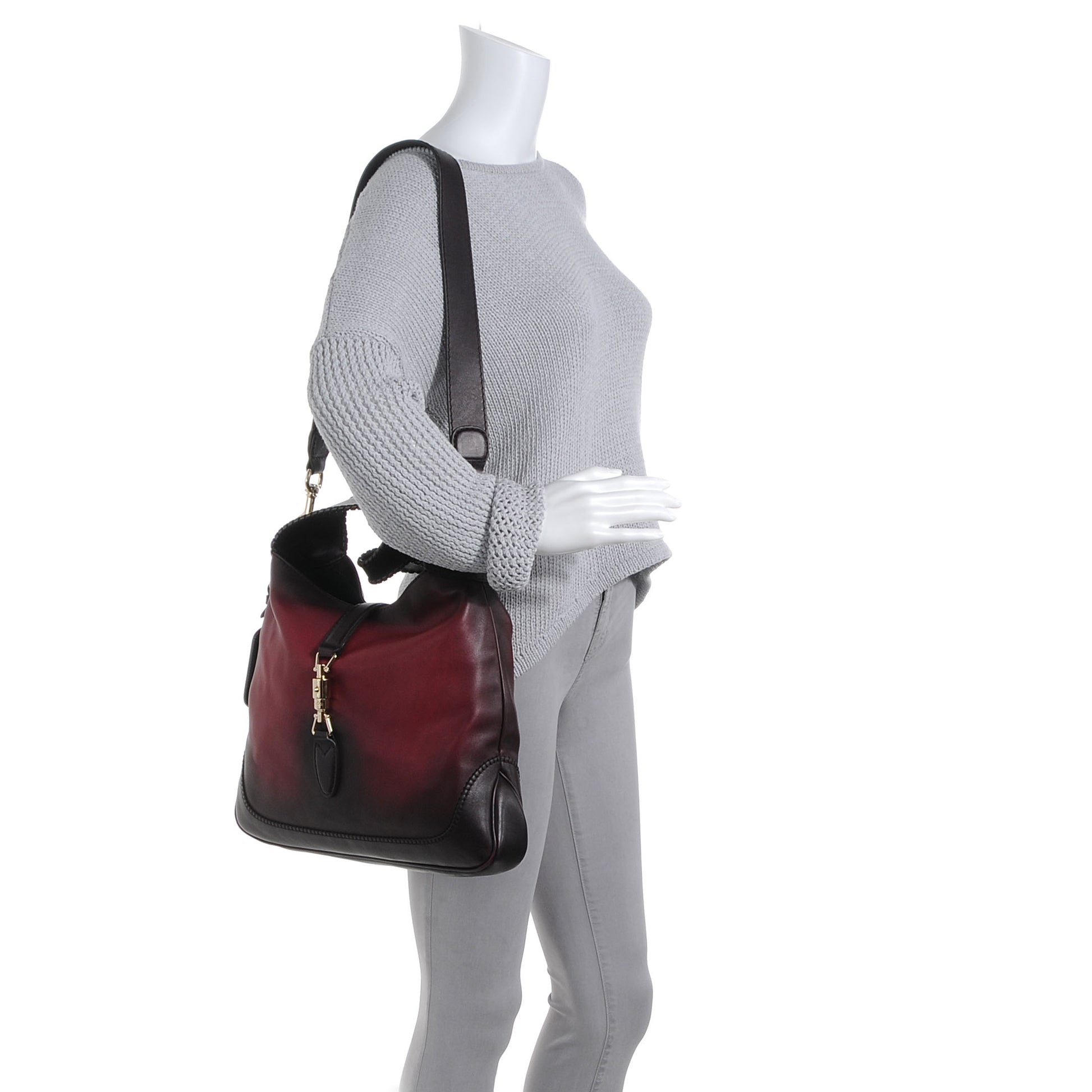 Gucci Leather 1921 Medium Shoulder Bag Cherry 2 of 8