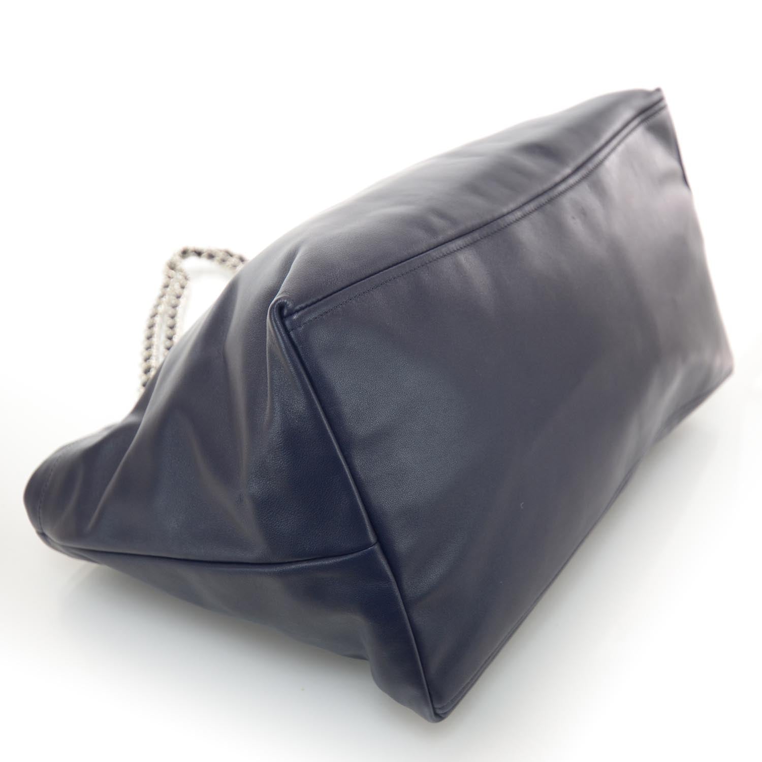 Prada Soft Calf Chain Tote Baltico 4 of 8