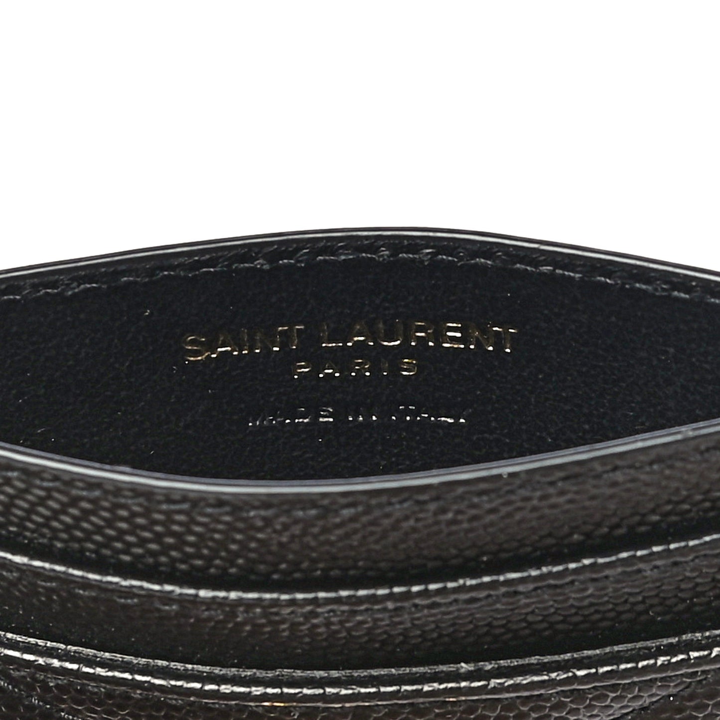 Grain De Poudre Matelasse Chevron Monogram Credit Card Case Black
