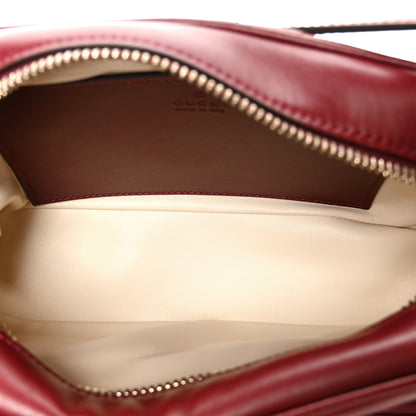 Gucci Calfskin Matelasse Small GG Marmont 2.0 Shoulder Bag Rosso Ancora 5 of 11