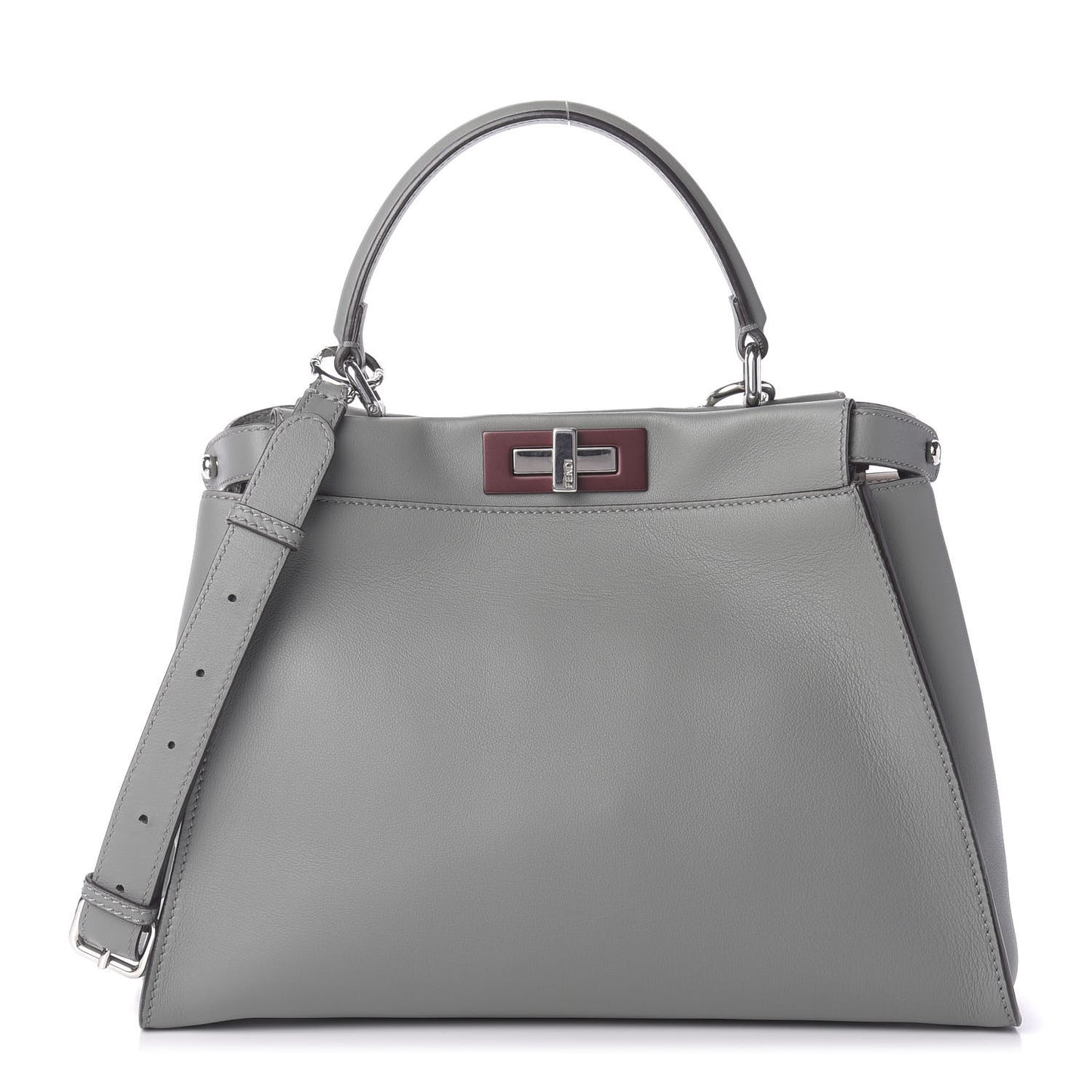 Vitello Seta Shiny Nappa Medium Peekaboo Iconic Satchel Alga Rosa Doll