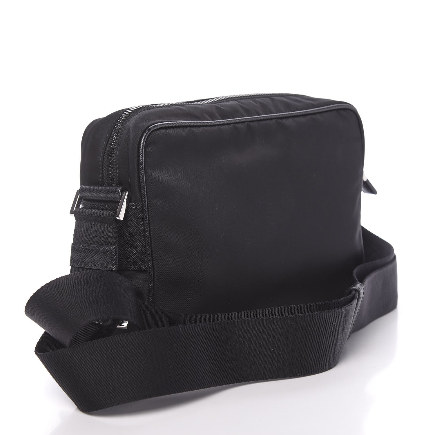 Prada Nylon Tessuto Messenger Bag Black 3 of 10