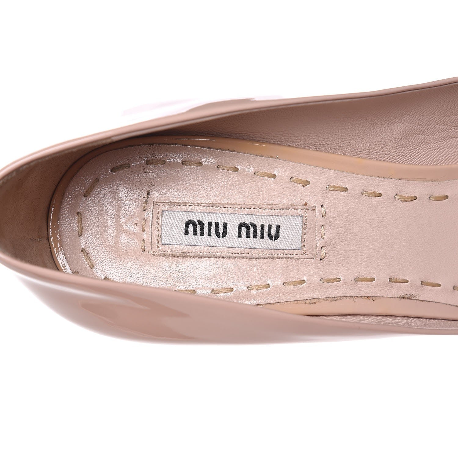 Miu Miu Vernice Platform Pumps 39 Cipria 10 of 13