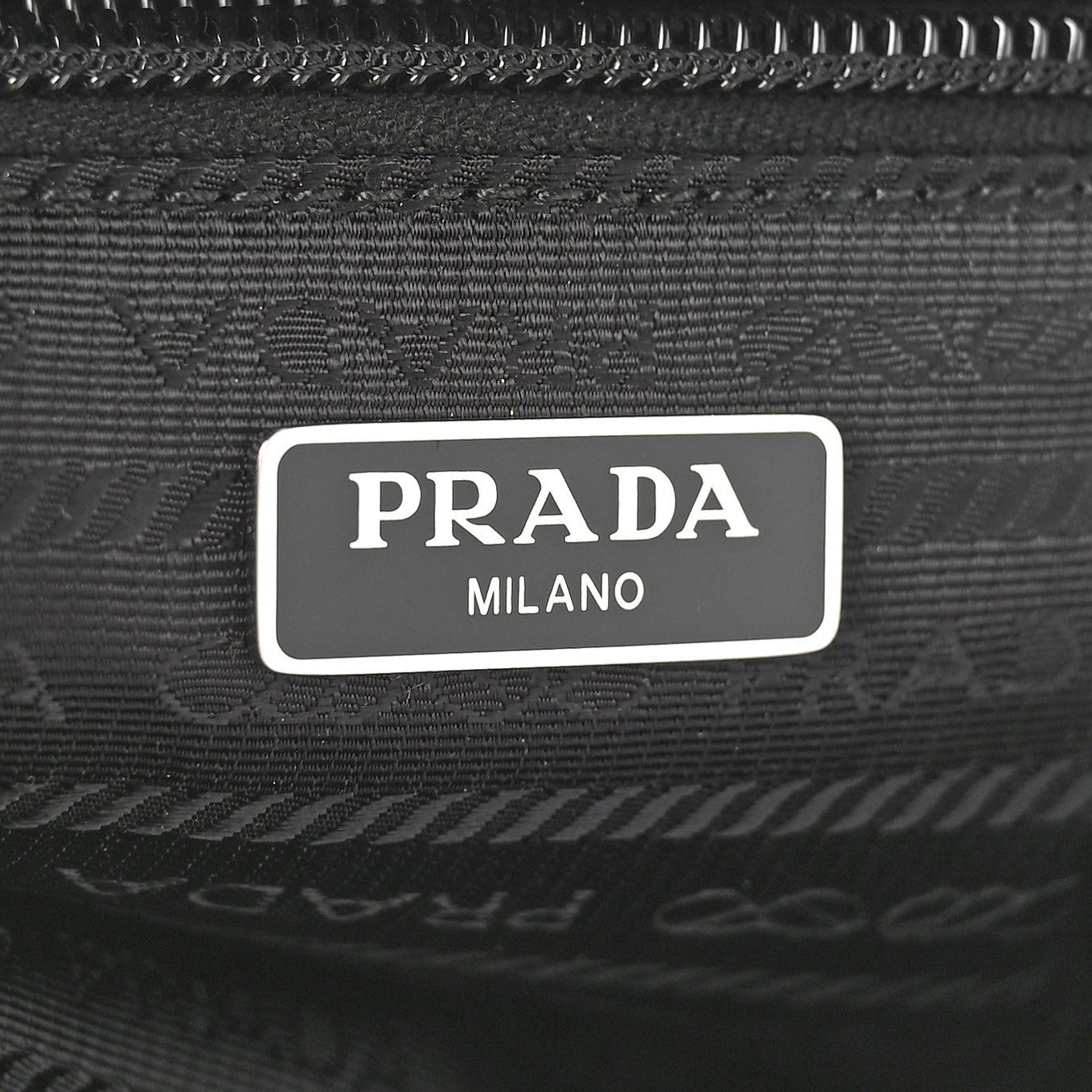 Prada Tessuto Nylon Vela Saffiano Necessaire Wristlet Pouch Black 6 of 8