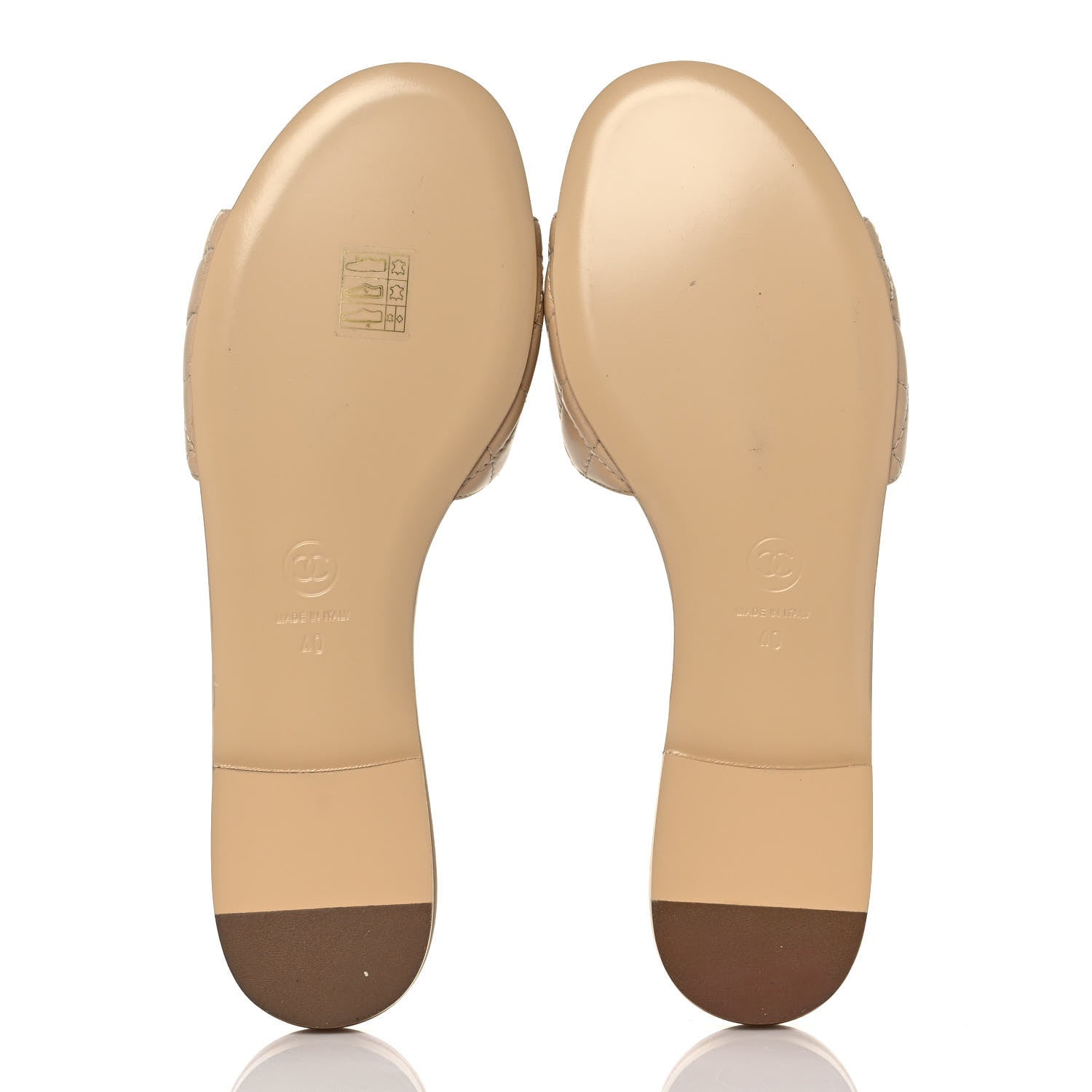 Chanel Lambskin Quilted CC Turnlock Sandals 40 Beige 5 of 9
