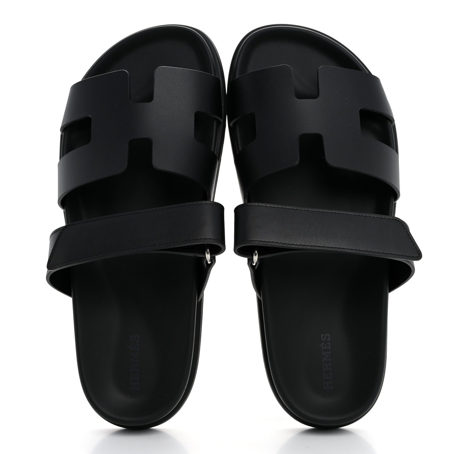 Calfskin Womens Chypre Sandals 39.5 Black