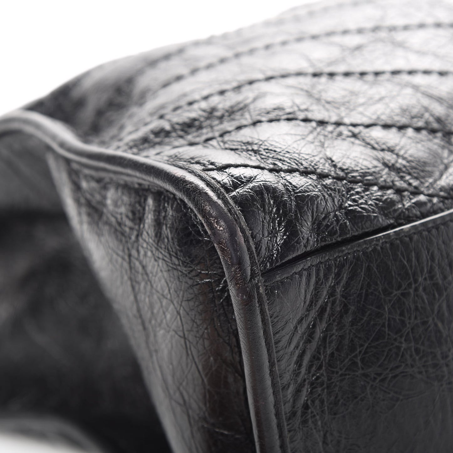 Crinkled Calfskin Matelasse Monogram Niki Shoulder Bag Black
