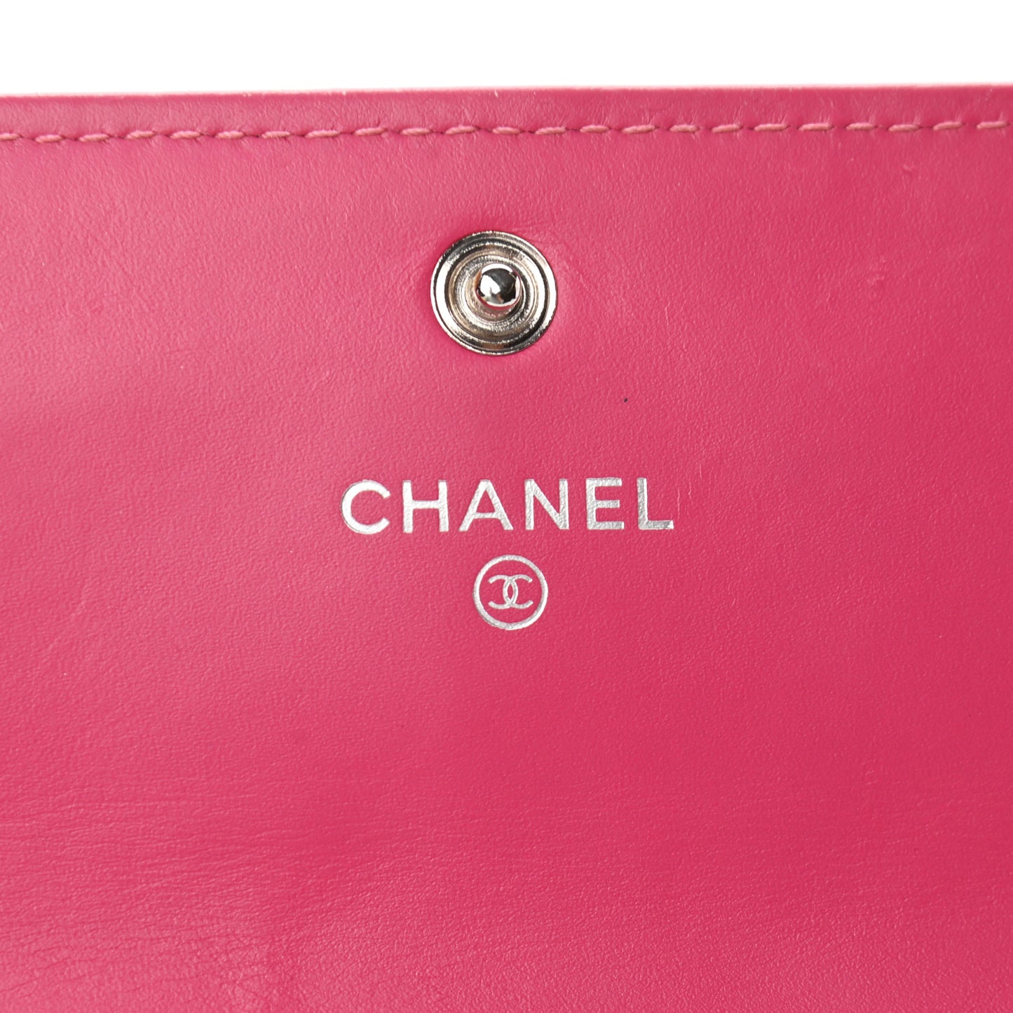 Patent Quilted Large Flap Wallet Pink