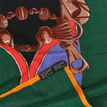 Hermes Cashmere Silk L Instruction Du Roy Shawl 140 3 of 3