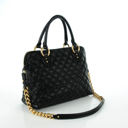 Marc Jacobs Lambskin Quilted Standard Satchel Black 3 of 7