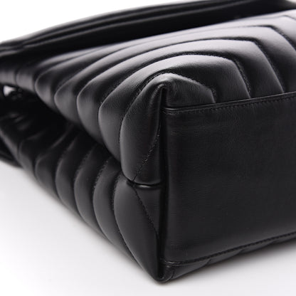 Saint Laurent Calfskin Y Quilted Monogram Medium Loulou Chain Satchel Black 9 of 10