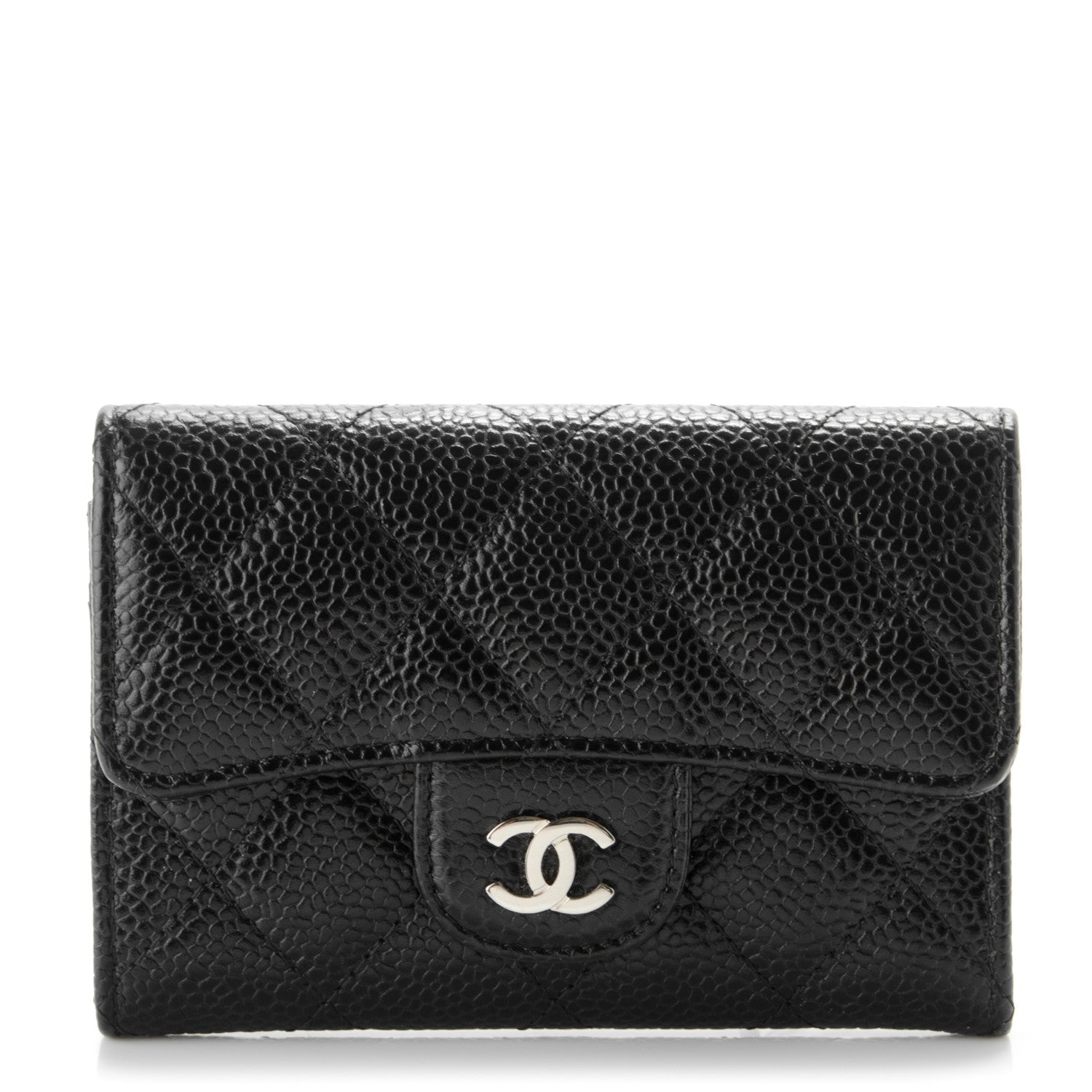 Chanel Caviar Quilted Flap Card Holder Black 1 of 8