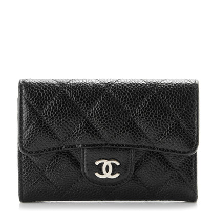 Chanel Caviar Quilted Flap Card Holder Black 1 of 8