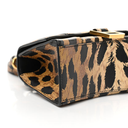 Balenciaga Smooth Calfskin Leopard Print Hourglass Top Handle Bag XS Beige 8 of 13